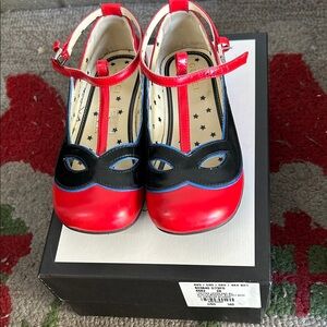 Gucci Red and Black Kids Shoes